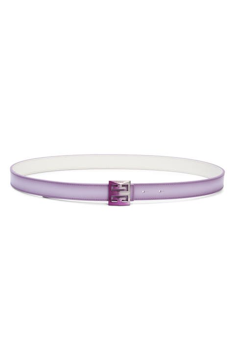 4G Buckle Reversible Skinny Leather Belt