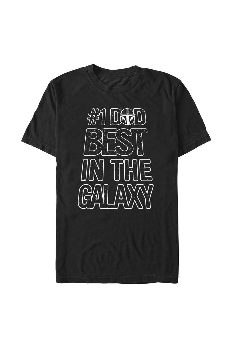 Men's Star Wars The Mandalorian Number 1 Dad  Graphic T-Shirt, Main, color, Black