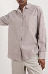 Seasalt Cornwall Sea Path Oversize Organic Cotton Button-Up Shirt