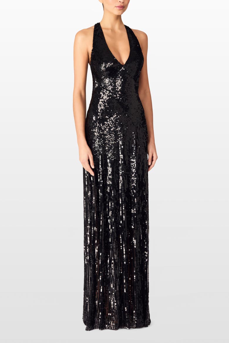 Night Fever Gown, Alternate, color, Liquorice