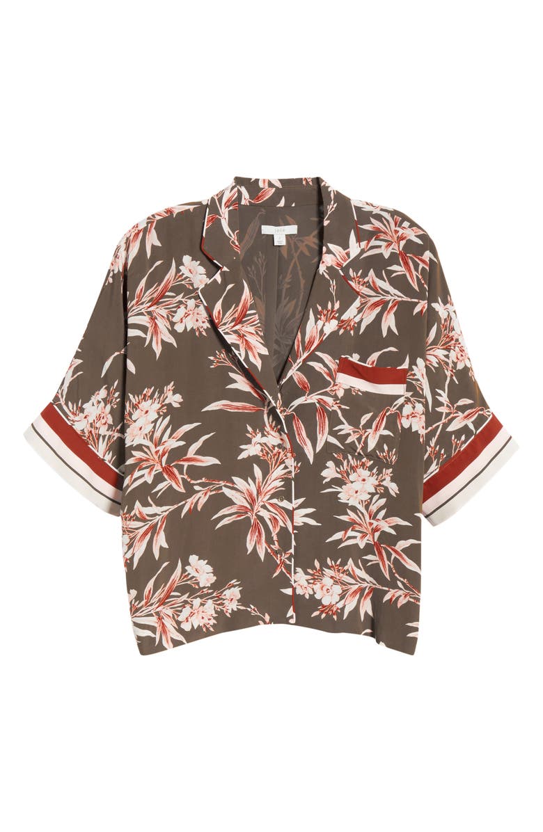 Joie Bayley Tropical Print Stripe Contrast Top, Alternate, color, 