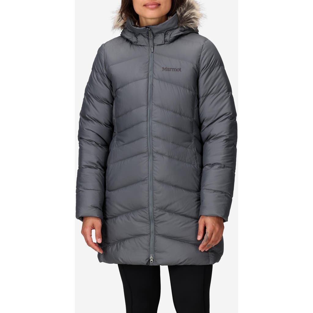Marmot Montreal 700 Fill Power Down Parka In Blue