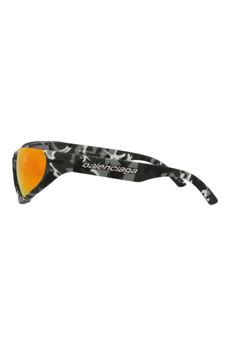 64mm Wrap Sunglasses, Alternate, color, GREY GREY RED
