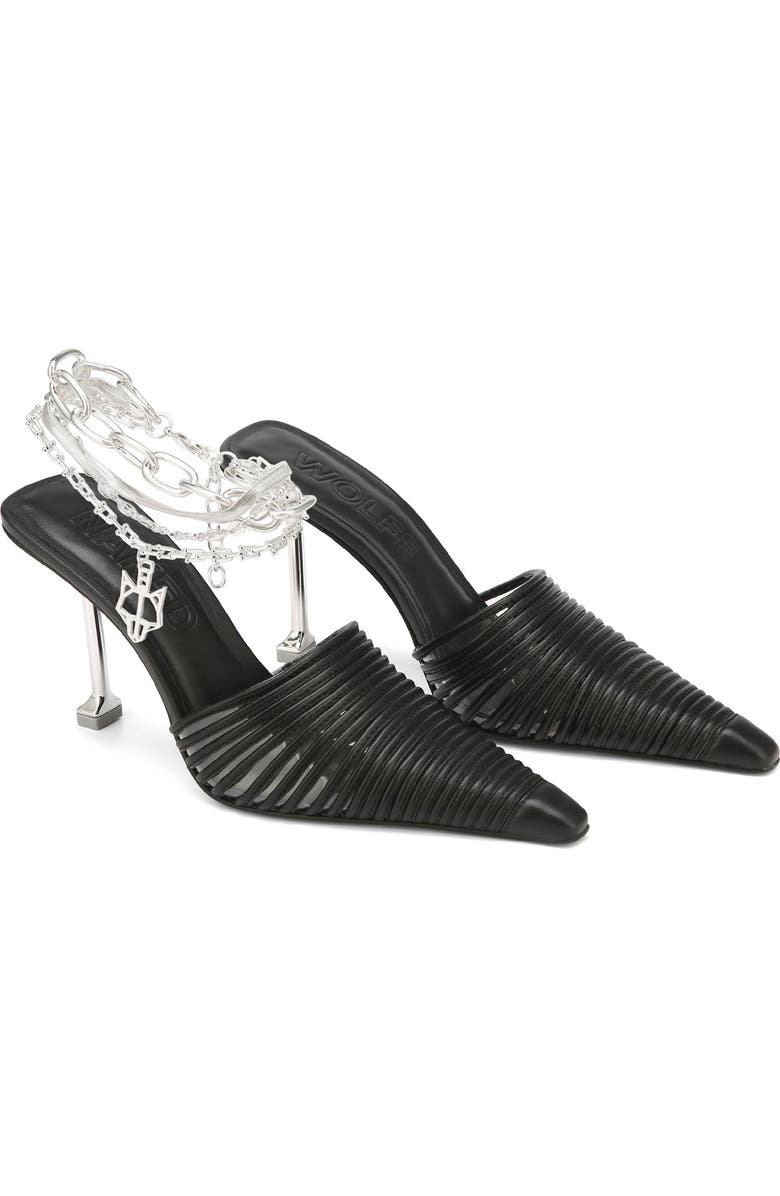 Naked Wolfe Chromed Pointed Toe Mule, Main, color,