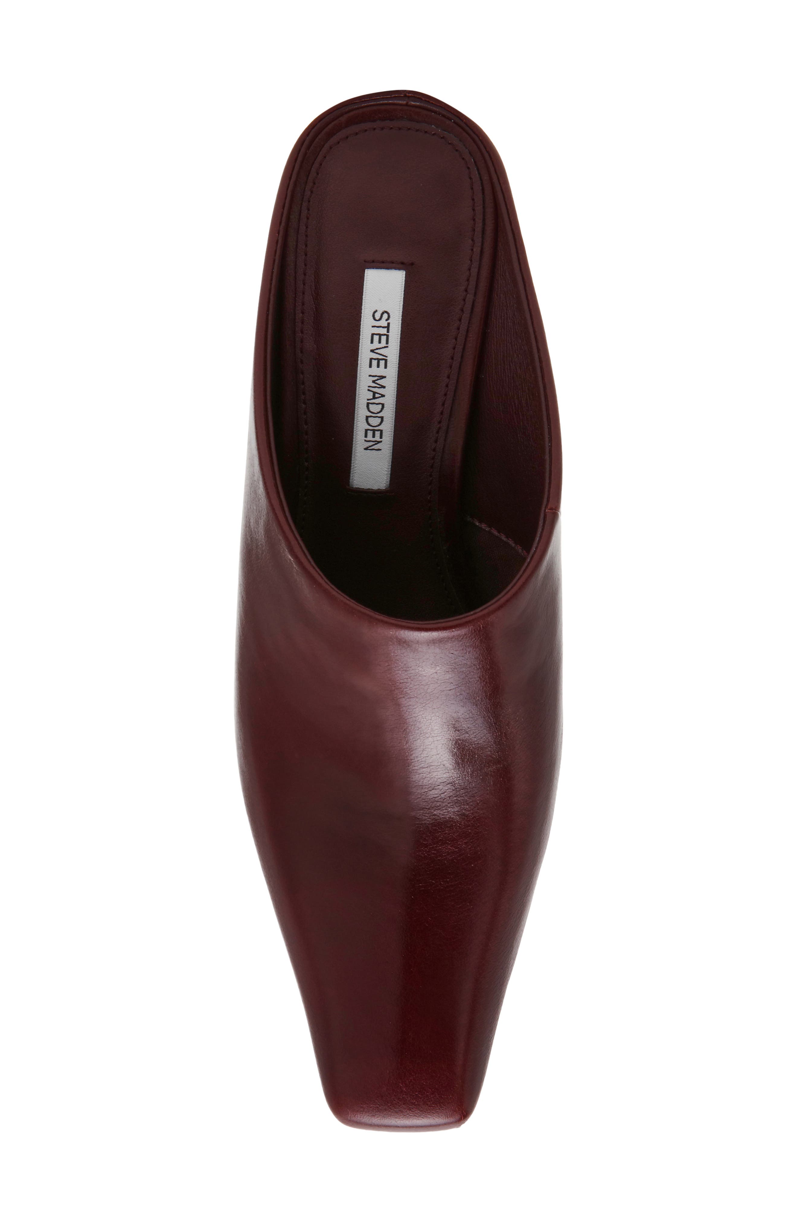 Jamason Leather Heeled Mule, Alternate, color, BURGUNDY LEATHER