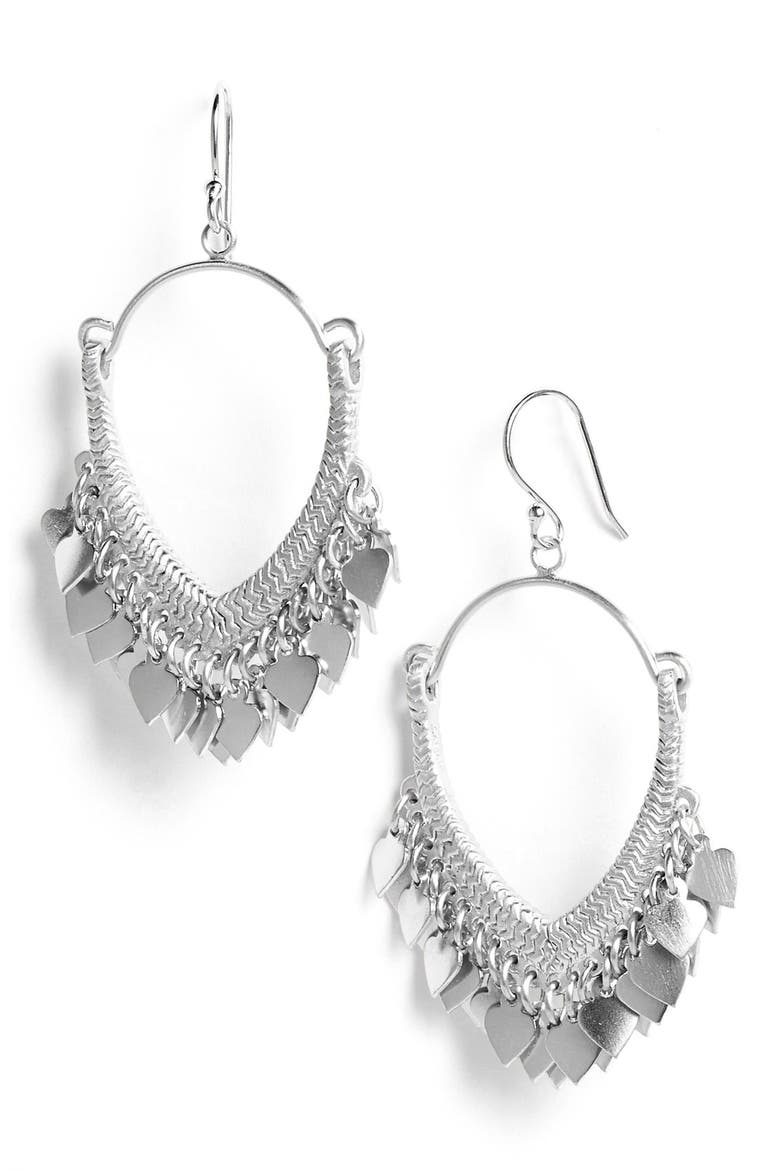 'Veils' Drop Earrings, Main, color, SILVER