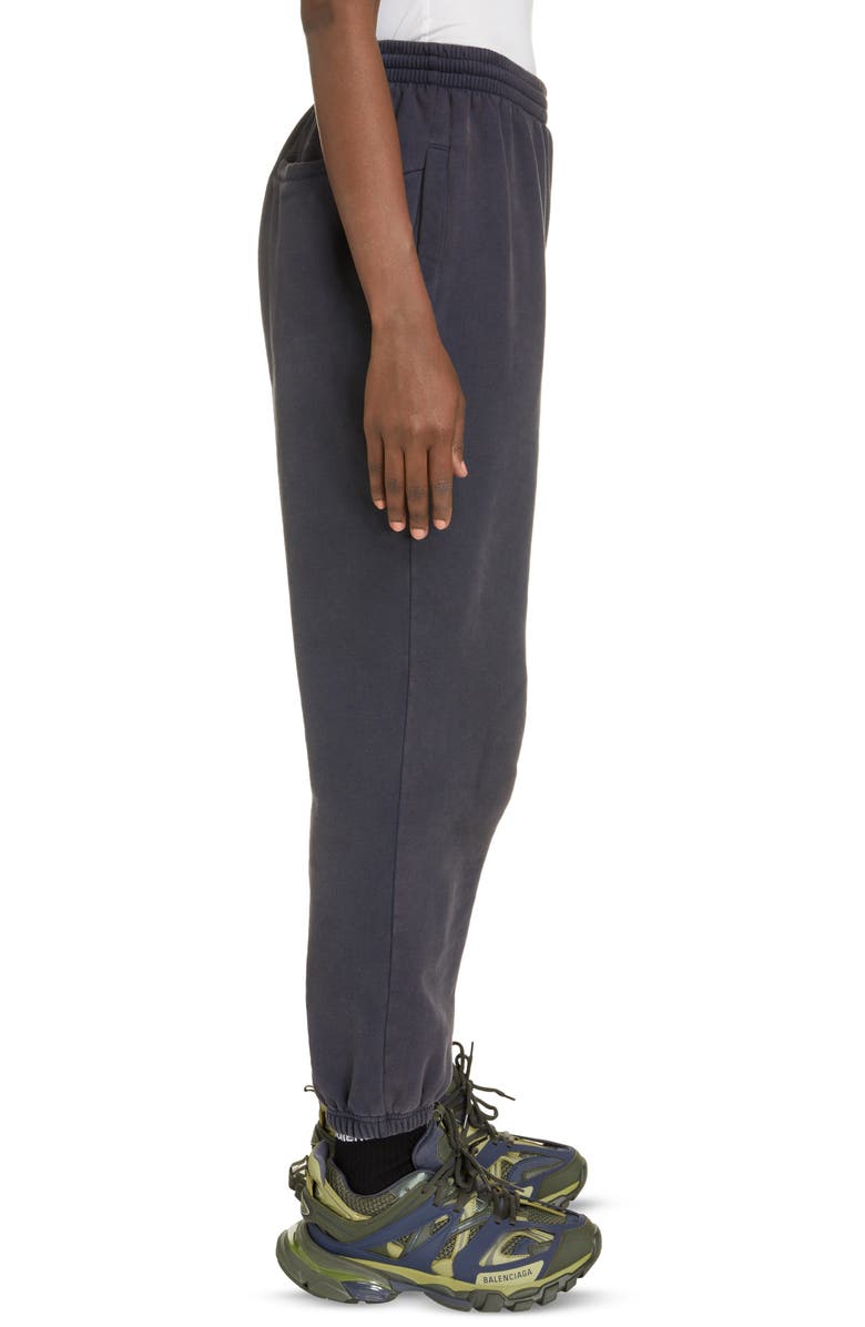 Balenciaga Sporty B Logo Organic Cotton Joggers, Alternate, color, 