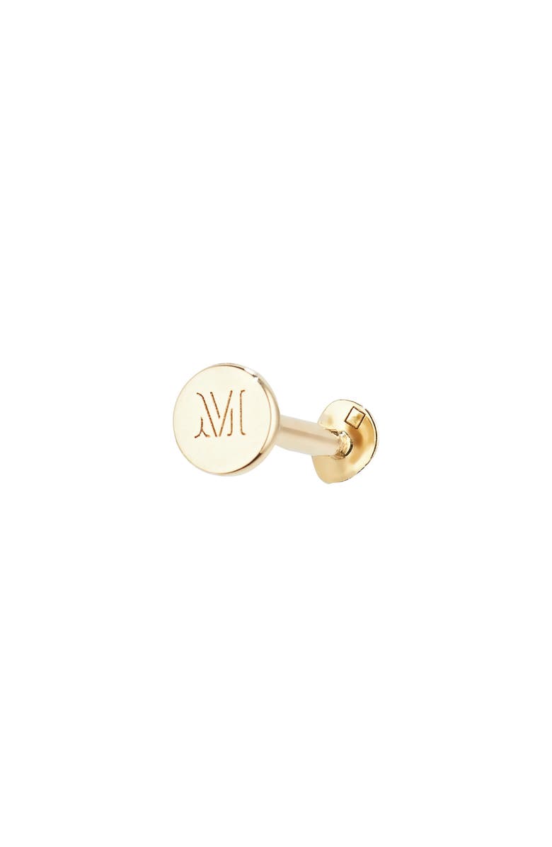 Monica Vinader Nura Mini Pebble Single Flat Back Stud, Alternate, color, Gold