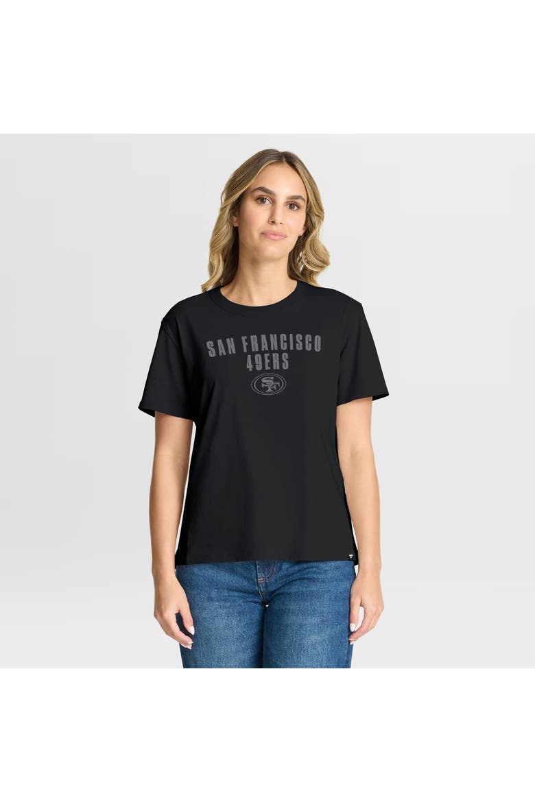 Women's Fanatics Black San Francisco 49ers Blackout Kneel Down Legacy T-Shirt, Main, color, Black