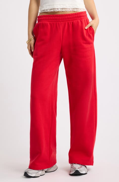 Low Rise Wide Leg Sweatpants
