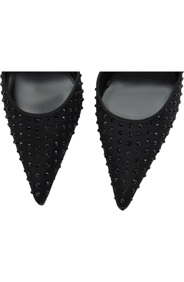 MANGO Crystal Ankle Strap Pump, Alternate, color, Black