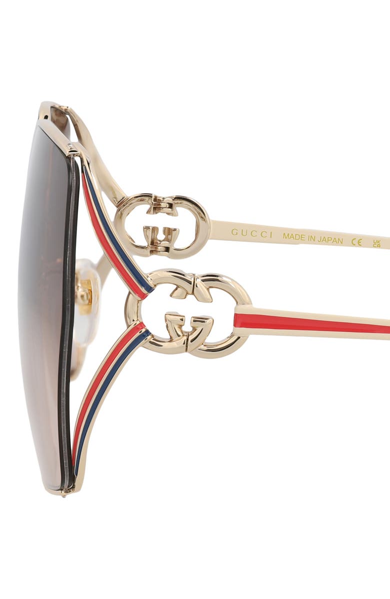 Gucci 64mm Oversize Square Sunglasses, Alternate, color,