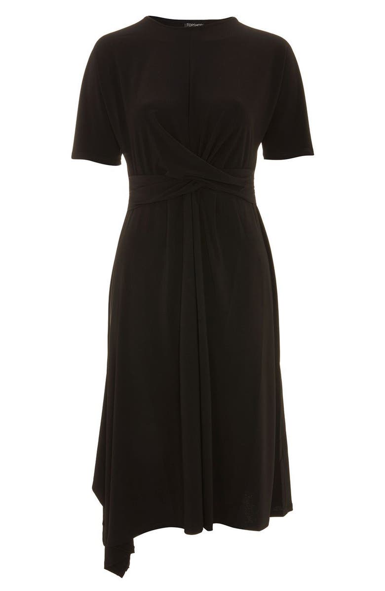 Topshop Twist Front Jersey Midi Dress, Alternate, color,