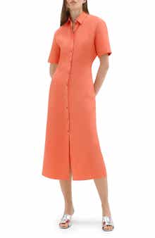 Theory Galena Linen Maxi Shirtdress