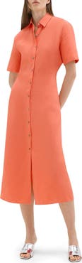 Theory Galena Linen Maxi Shirtdress