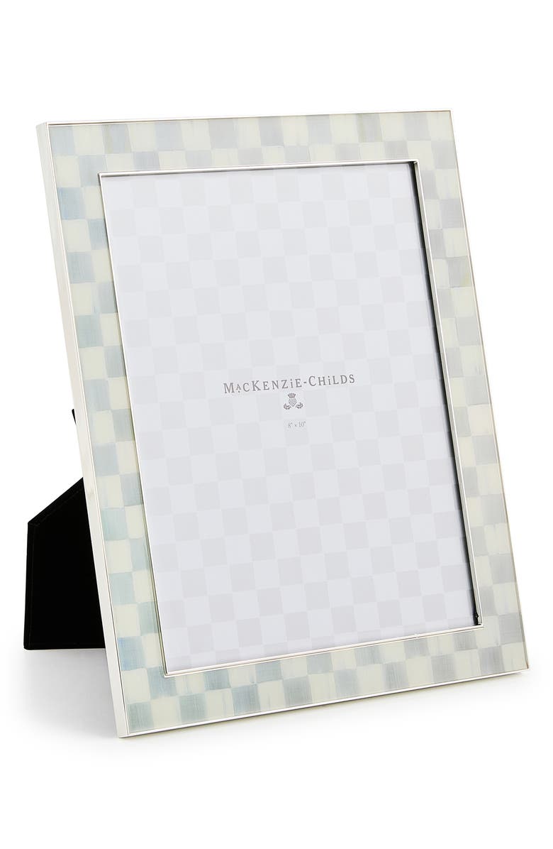 MACKENZIE CHILDS Sterling Check Silver Plate 8 x 10-Inch Picture Frame, Alternate, color, Sterling