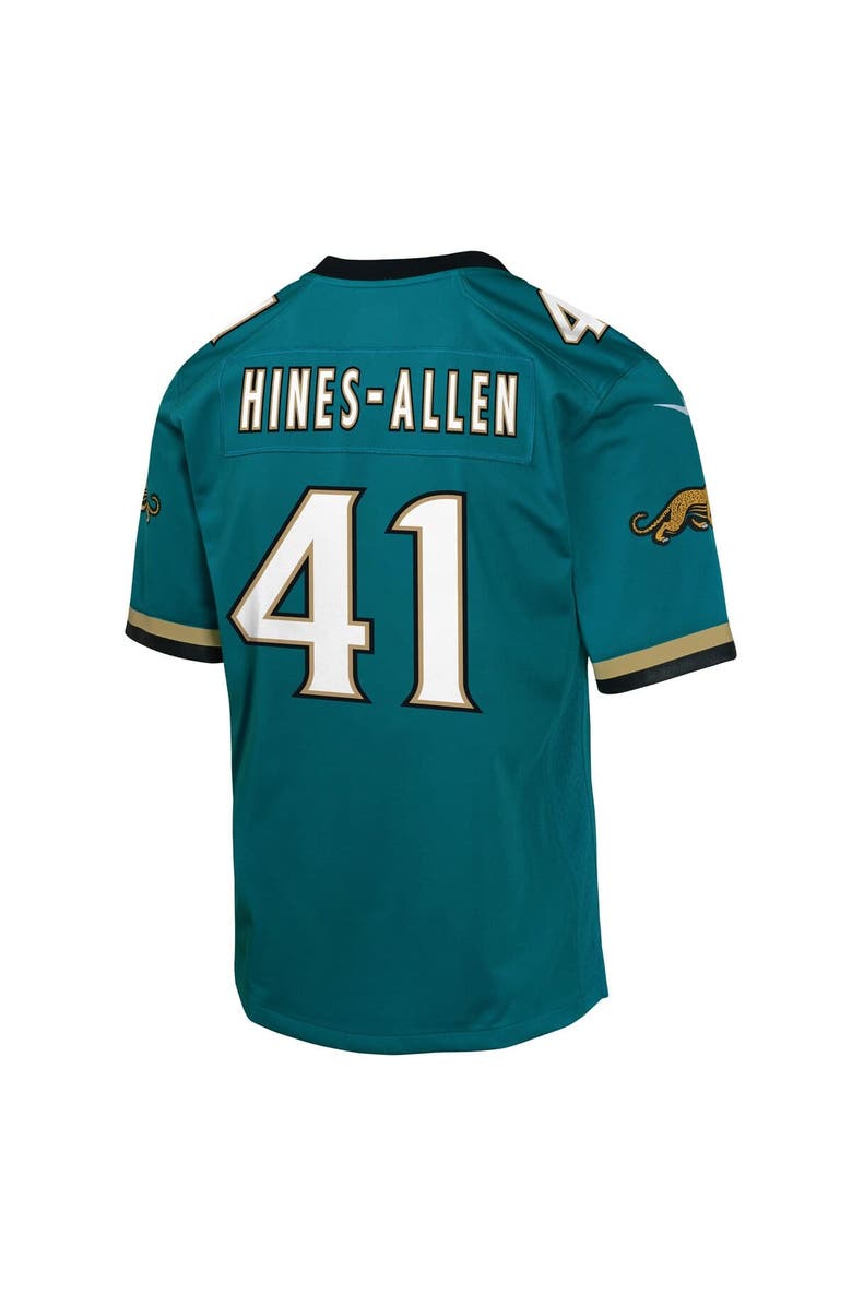Nike Youth Nike Josh Hines-Allen Teal Jacksonville Jaguars Alternate 2 Prowler Throwback Game Jersey, Alternate, color, Teal