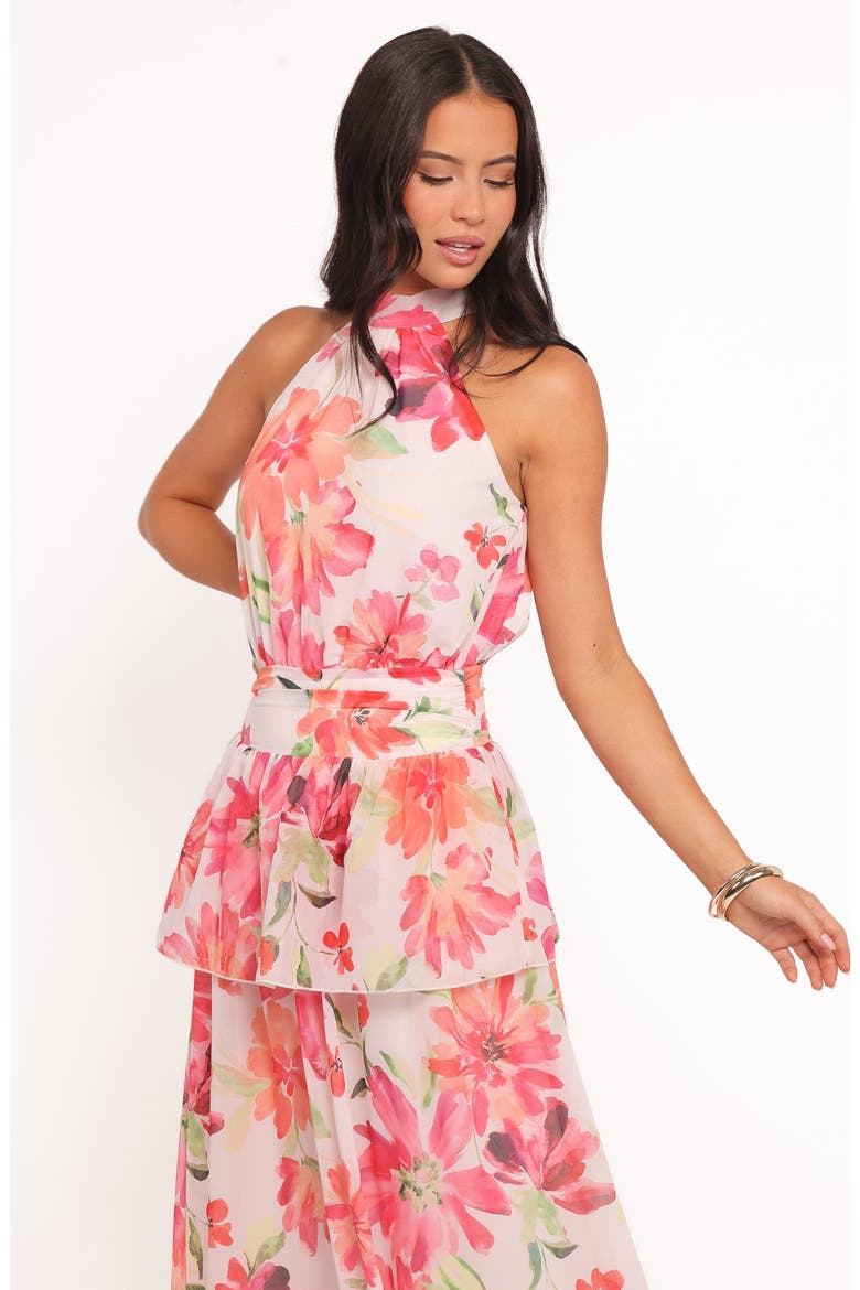 Martha Floral Tiered Maxi Dress, Alternate, color, ORANGE FLORAL