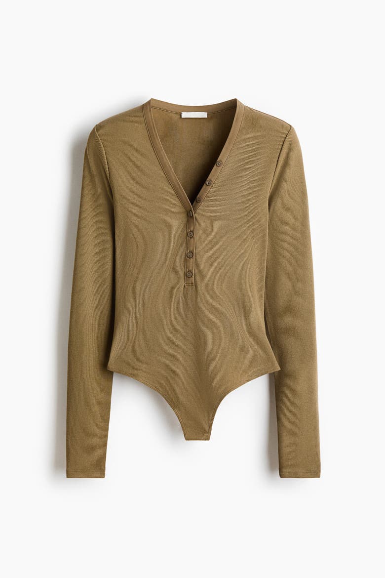 Ribbed Jersey Body, Alternate, color, Khaki green