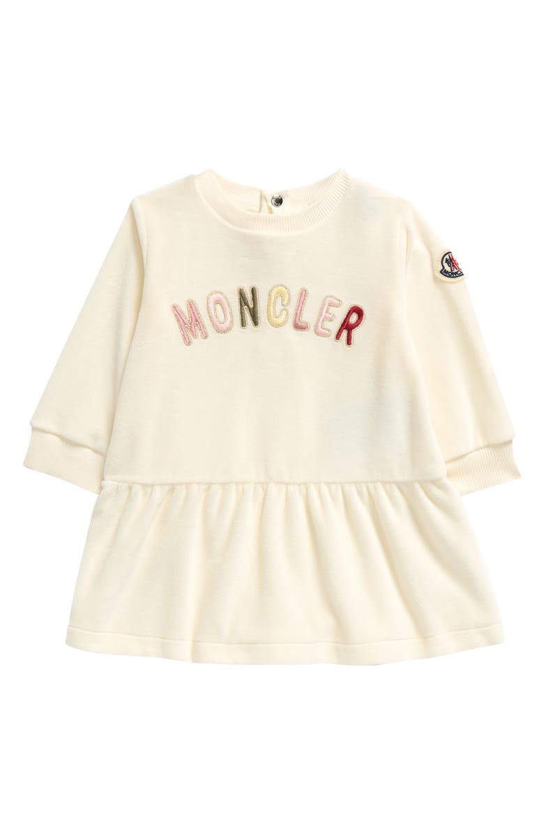 Moncler Kids' Logo Embroidered Chenille Dress, Main, color, 