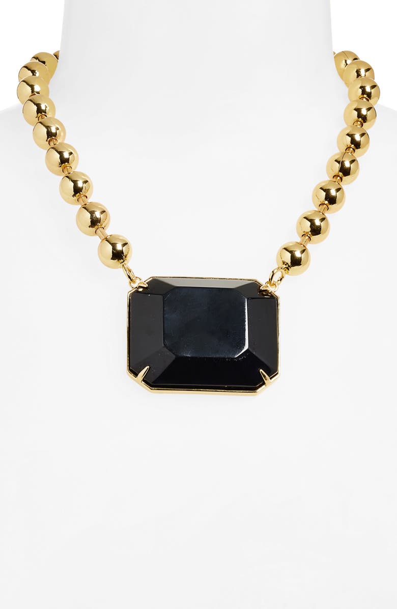 Julietta Doria 24K Gold Plate Ball Chain Pendant Necklace, Alternate, color,