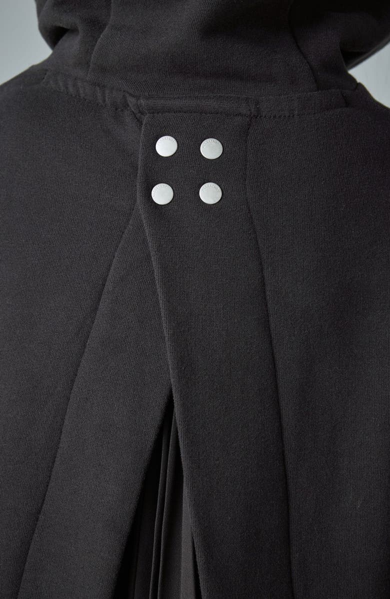 smALLSAINTS by ALLSAINTS Kids' Lace Trim Split Back Cotton Blend Hoodie, Alternate, color, Black