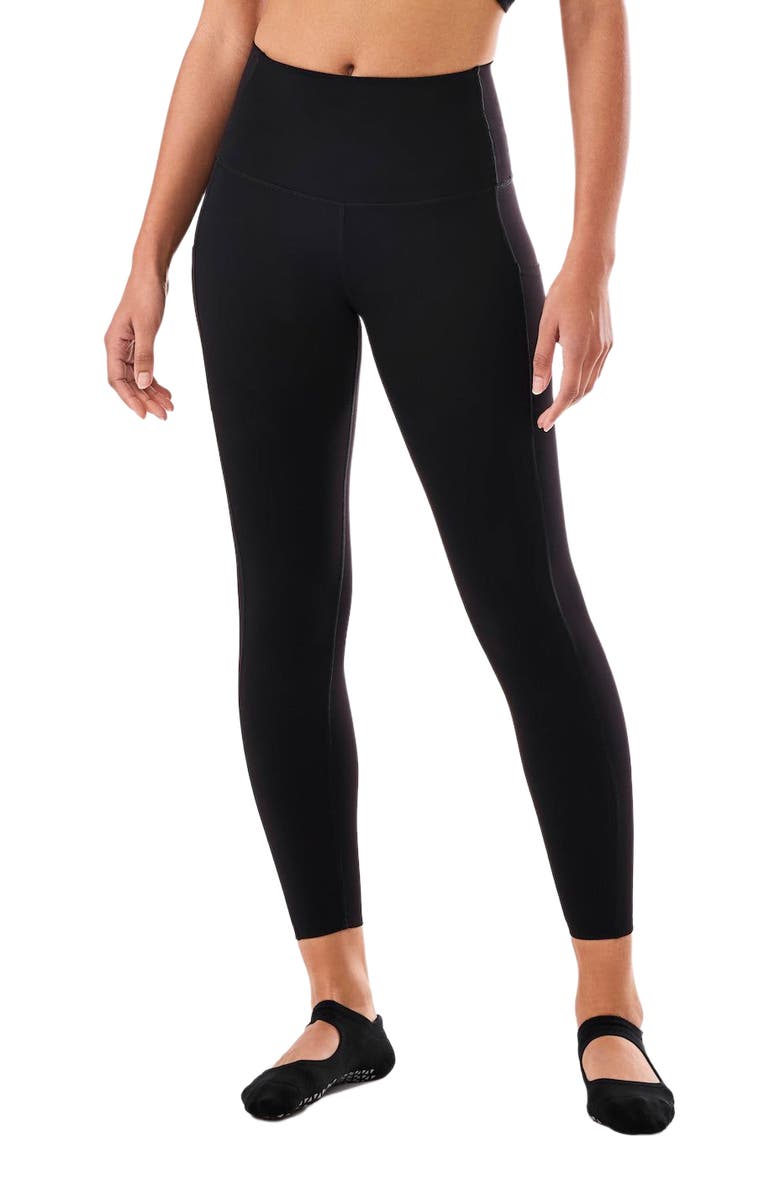 Tavi High Waisted Pocket 7/8 Legging, Alternate, color, Ebony