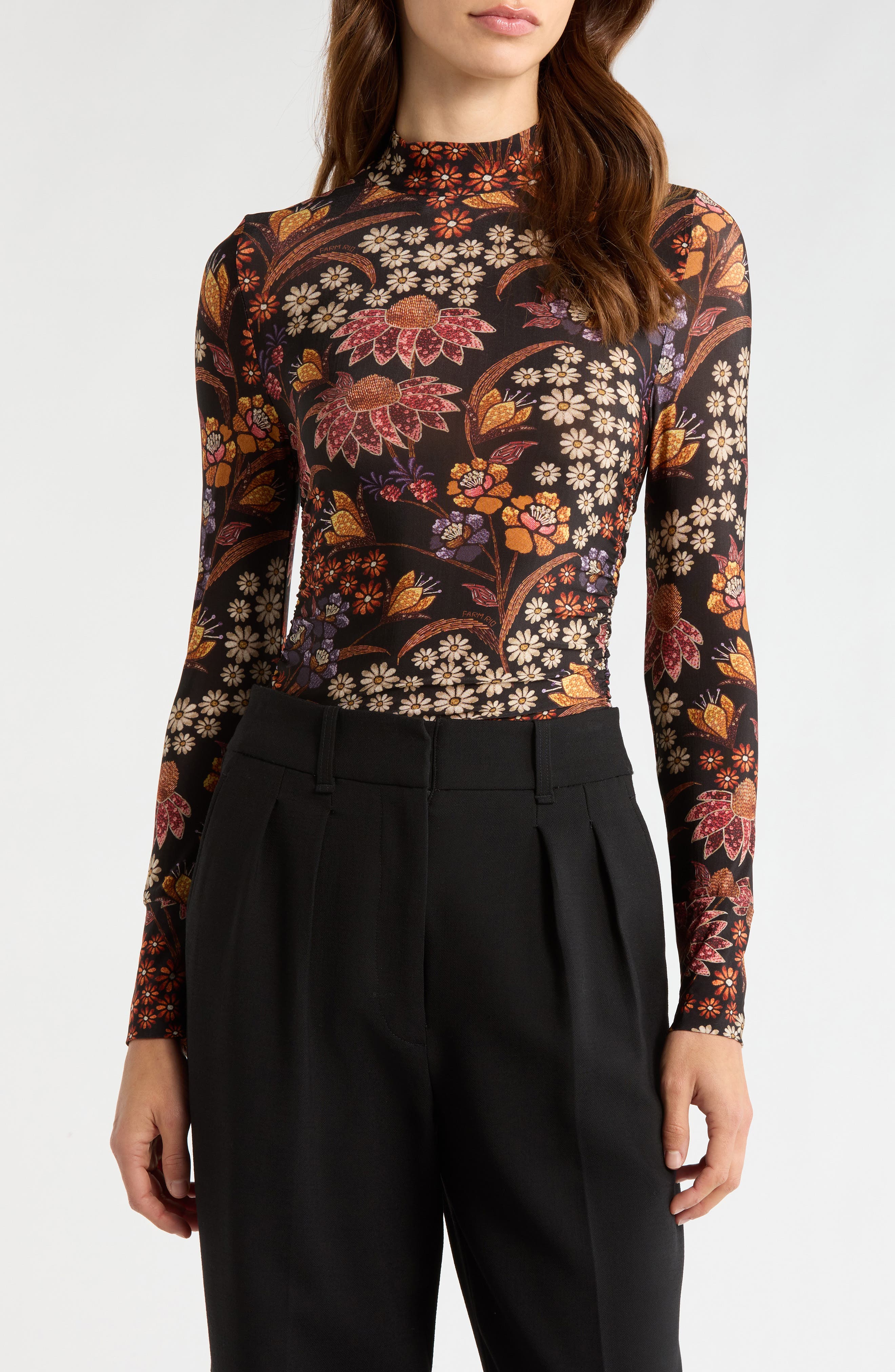 Lili Mock Neck Jersey Top