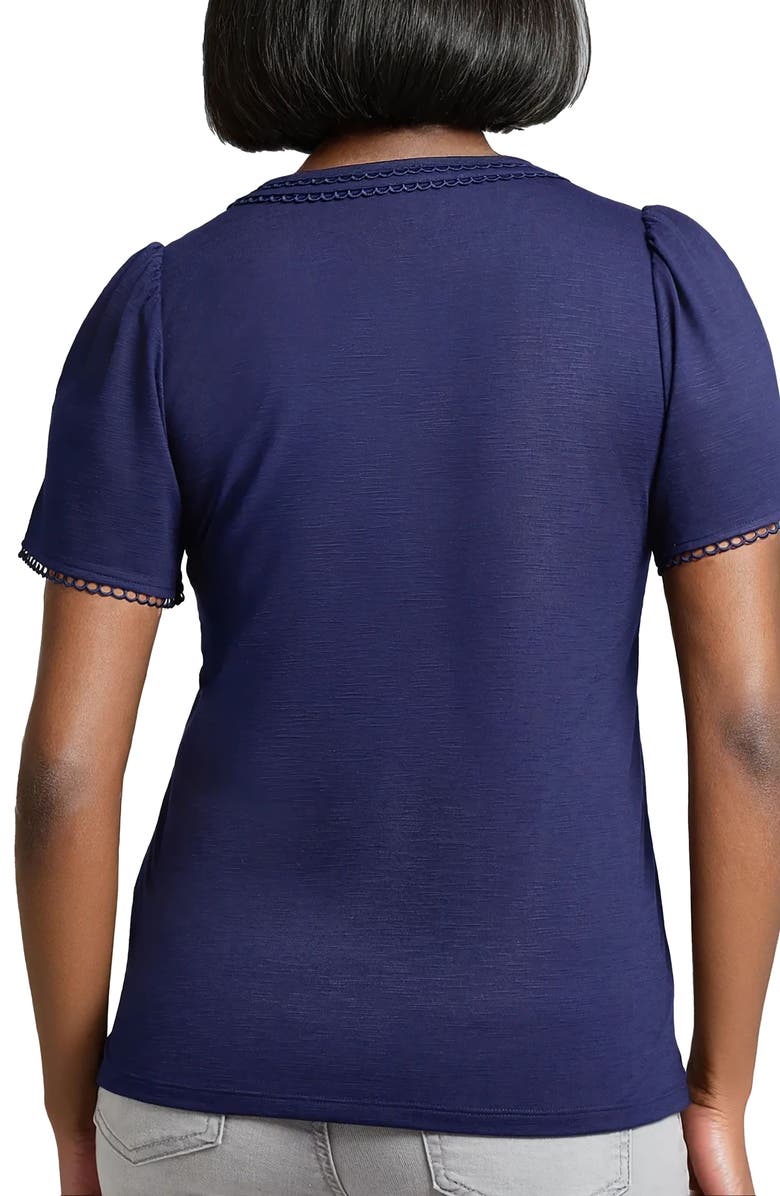 Jones New York Picot Trim T-Shirt, Alternate, color, 