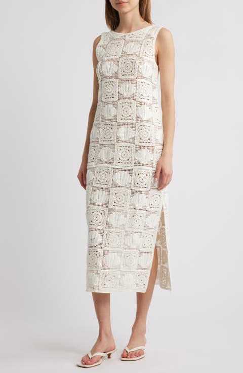 Calla Crochet Midi Dress