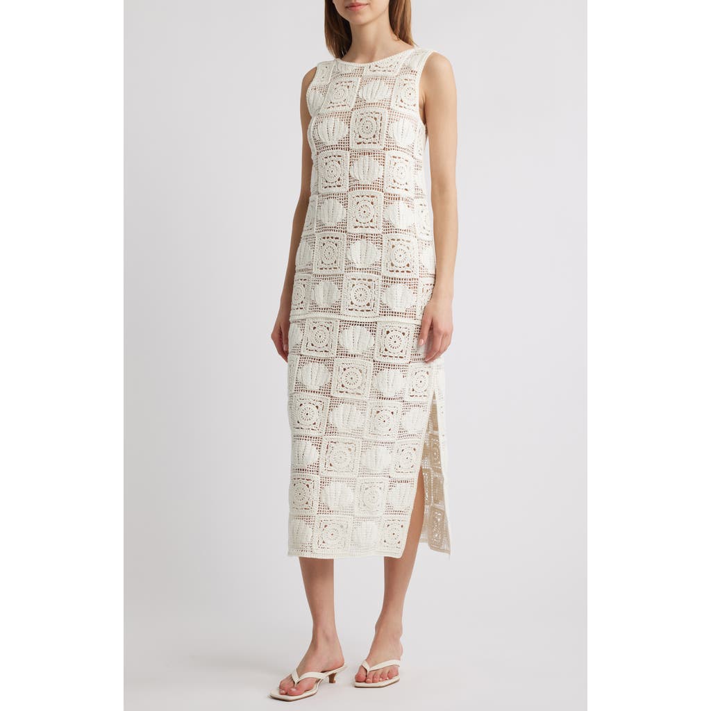 Rails Calla Dress White Sea Shell Crochet