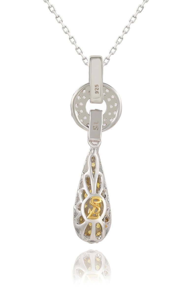 SUZY LEVIAN Yellow Sapphire & Lab Created White Sapphire Pendant Necklace, Alternate, color, Yellow