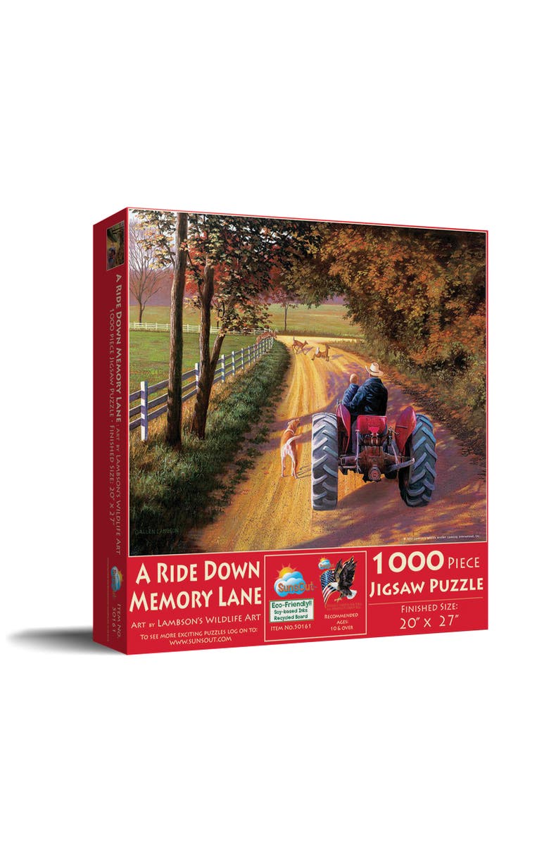 Sunsout A Ride Down Memory Lane 1000 piece Jigsaw Puzzle for Adults, Main, color, Multicolor