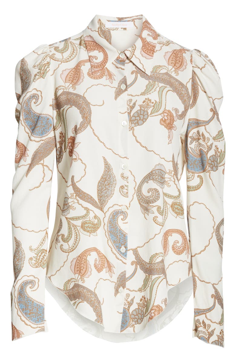 See by Chloé Paisley Puff Sleeve Blouse, Alternate, color, 
