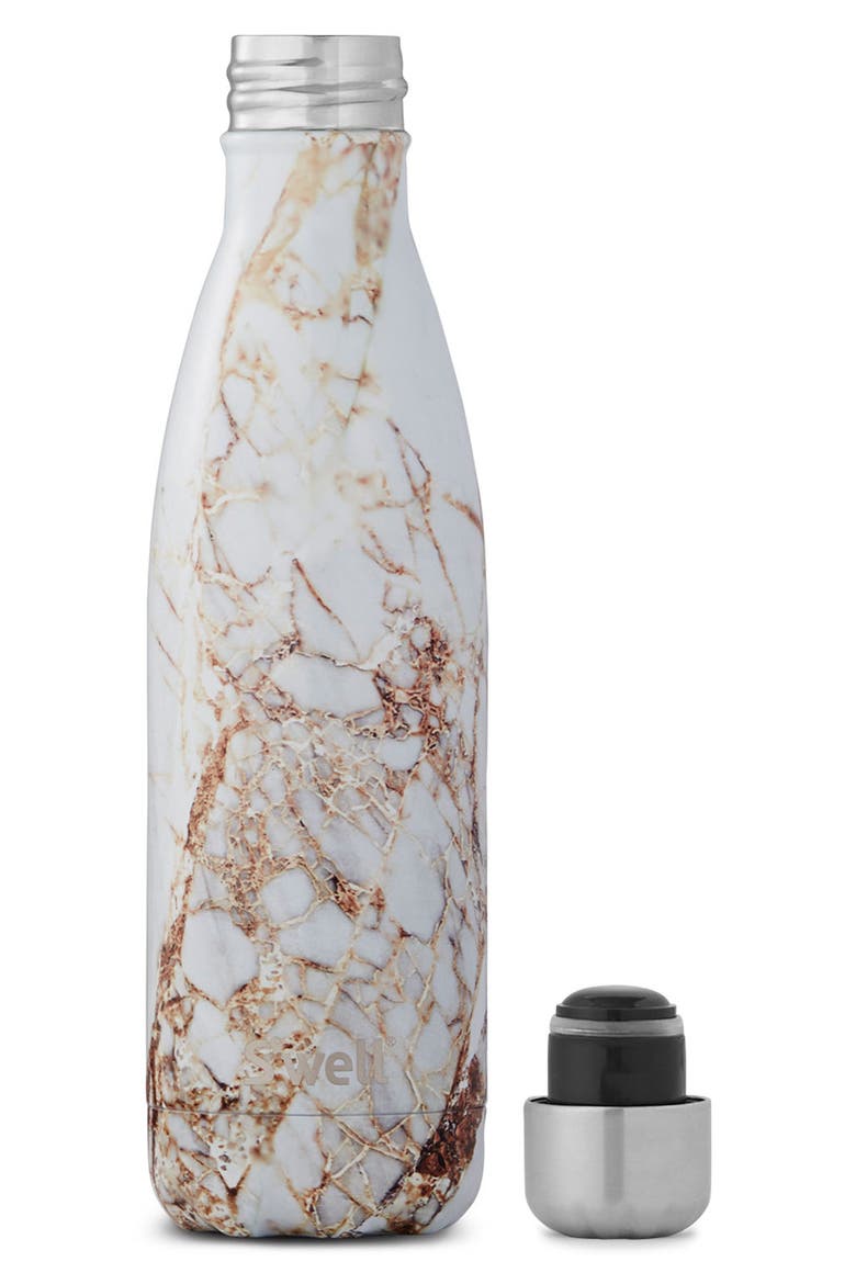 Elements Collection Calacatta Gold 17-Ounce Insulated Stainless Steel Water Bottle, Alternate, color, CALACATTA GOLD