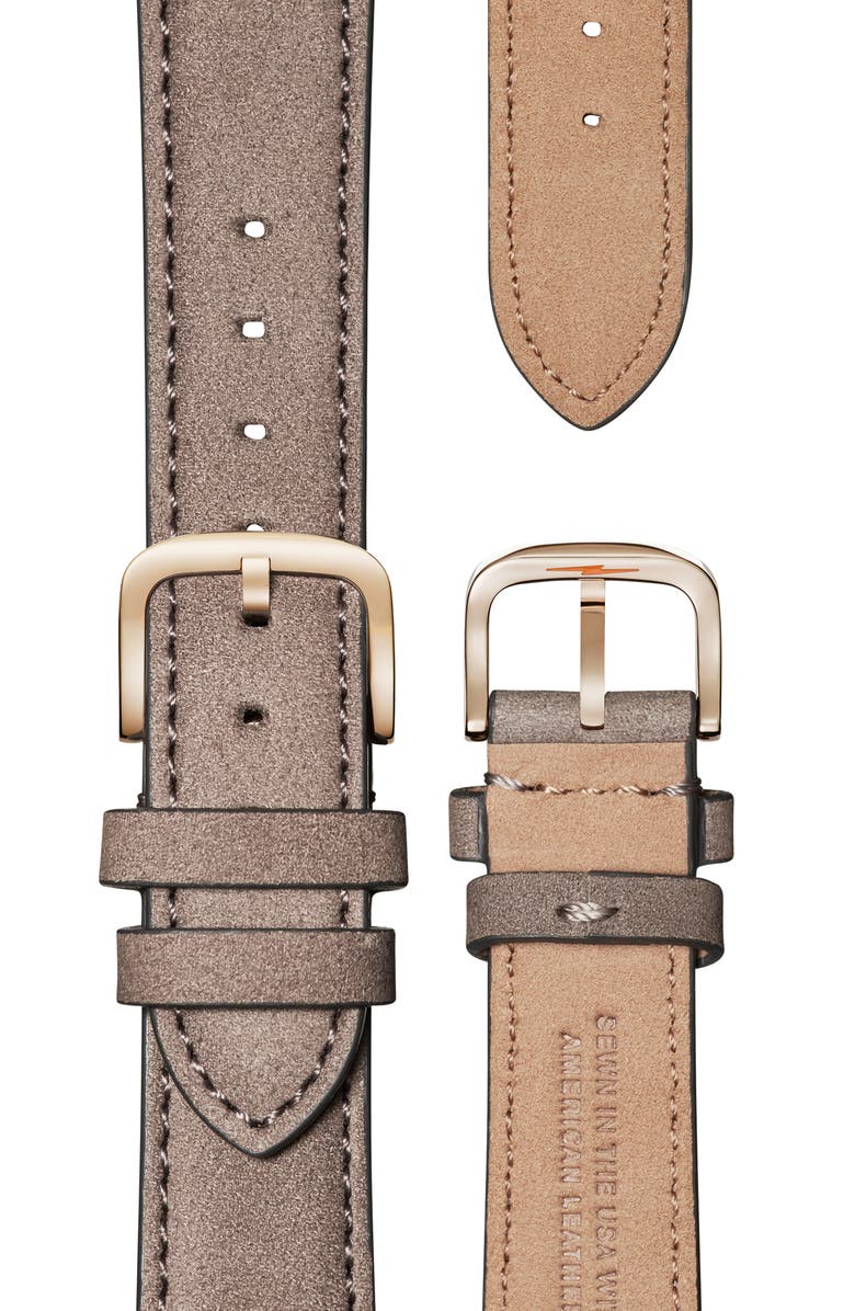 Shinola The Vinton Leather Strap Watch, 38mm, Alternate, color, 