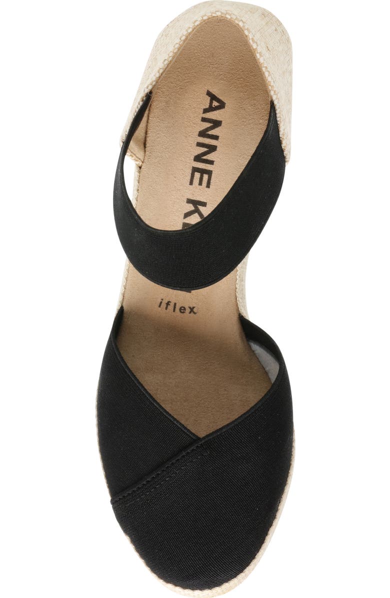 Anne Klein Zoey Wedge Sandal, Alternate, color, Black
