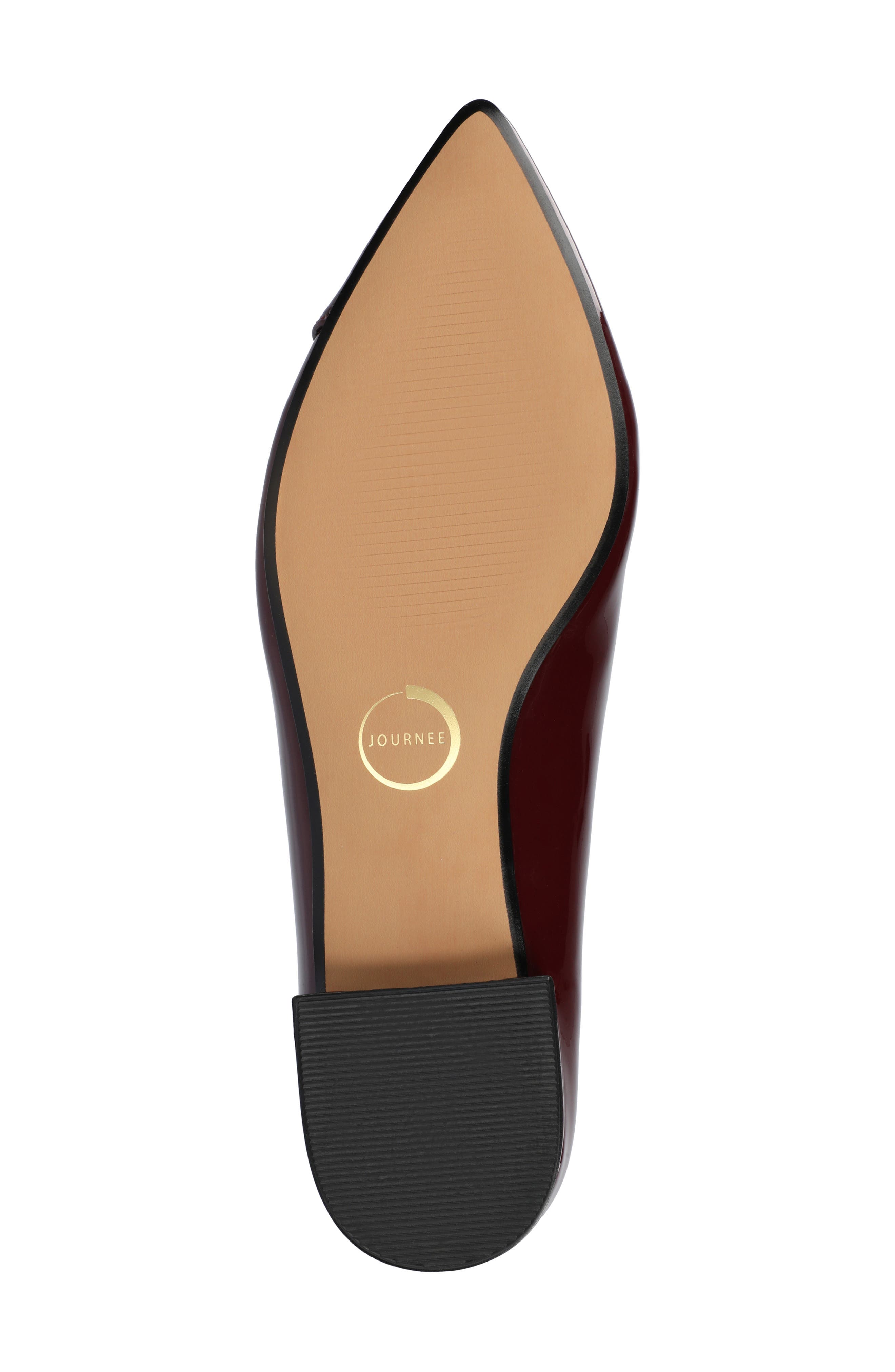 Carmin Pointed Toe Flat, Alternate, color, PATENT/ OXBLOOD