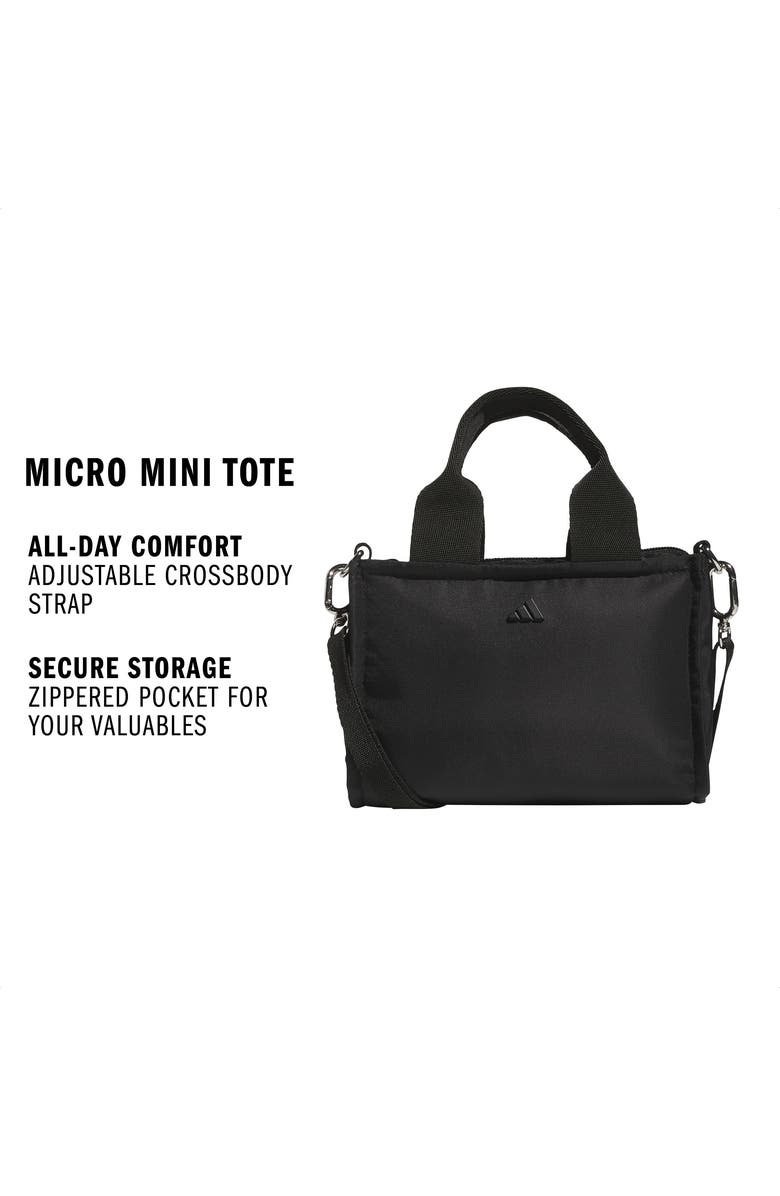 adidas Micro Mini Tote, Alternate, color, Black