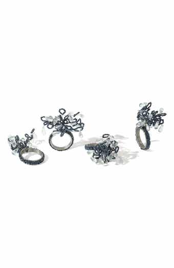 Celestial Frost Set of 4 Napkin Rings