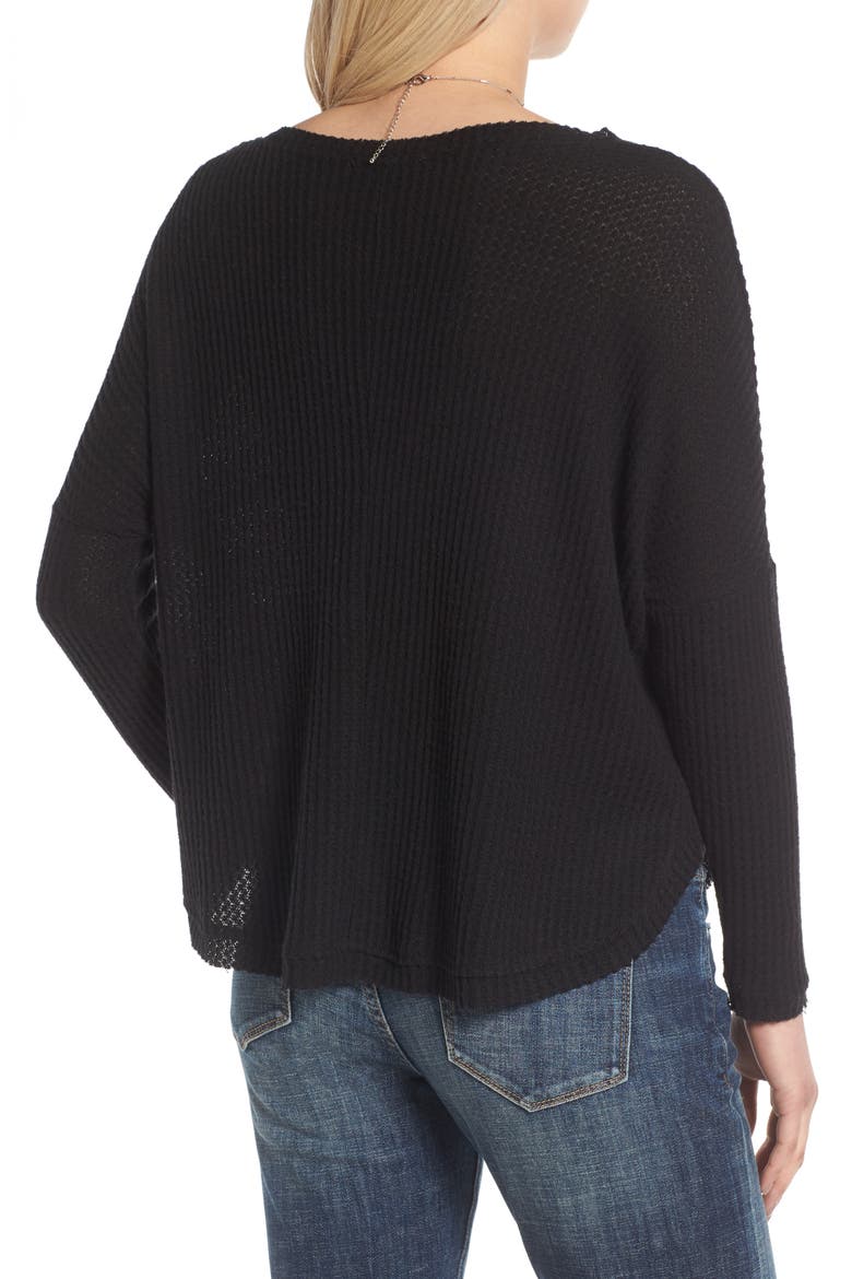 Cozy Thermal Top, Alternate, color, BLACK