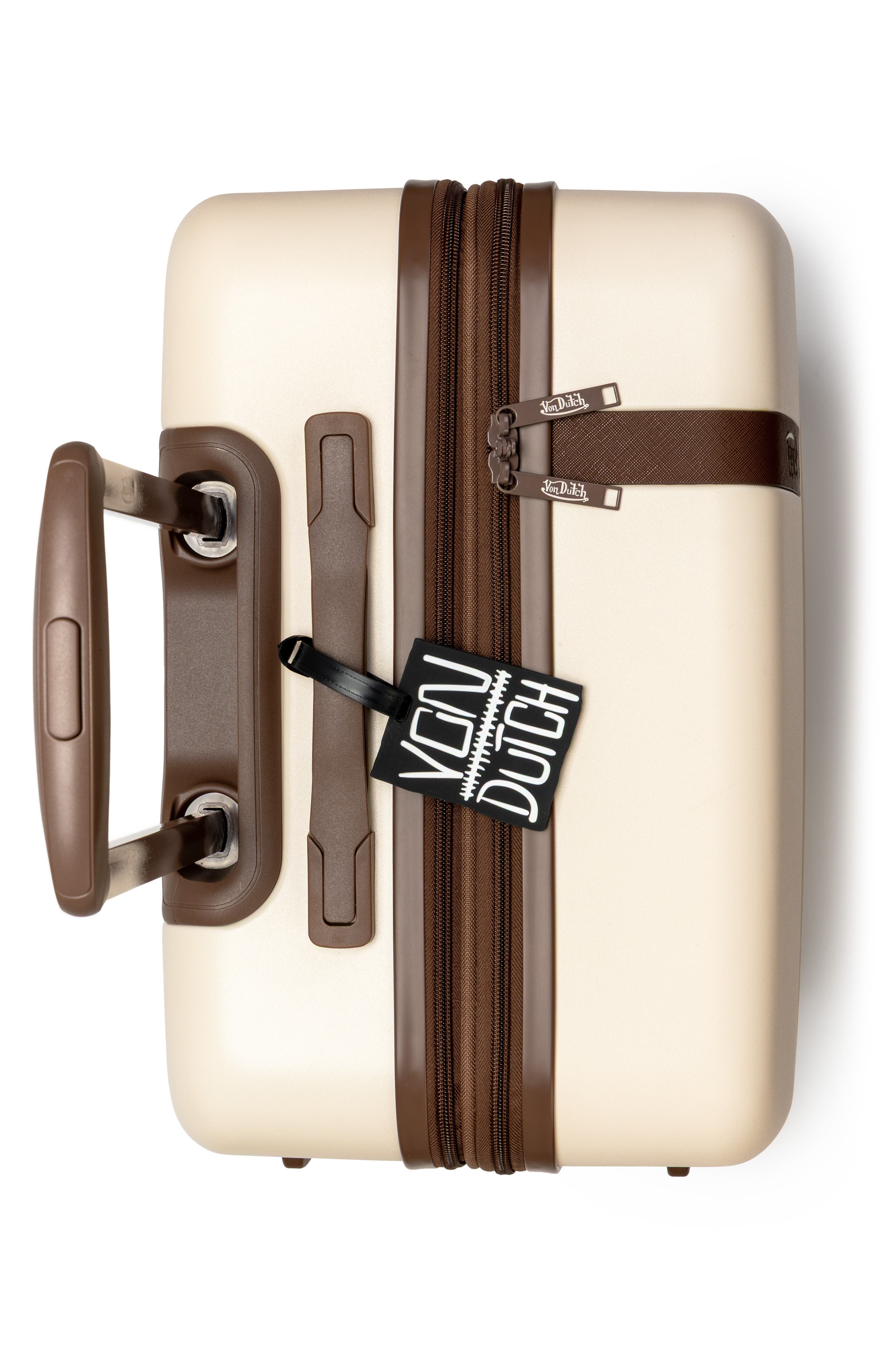 Von Dutch Stitched 2-Piece Suitcase ID Tag Set with Adjustable Straps, Alternate, color, Stitched