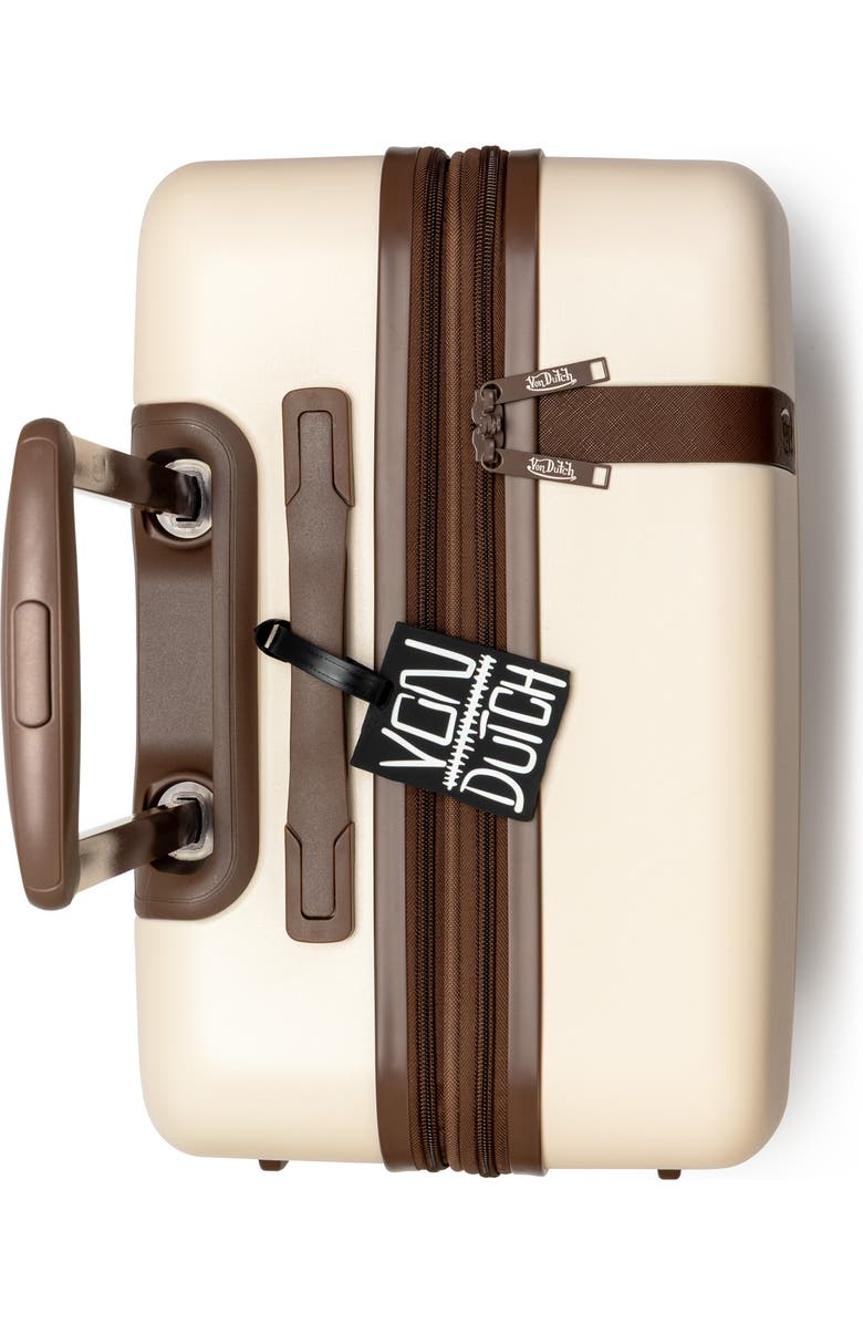 Von Dutch Stitched 2-Piece Suitcase ID Tag Set with Adjustable Straps, Alternate, color, Stitched