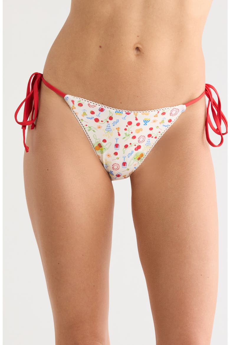 Valentina Side Tie Bikini Bottoms, Main, color, MERCATO/ MARS RED