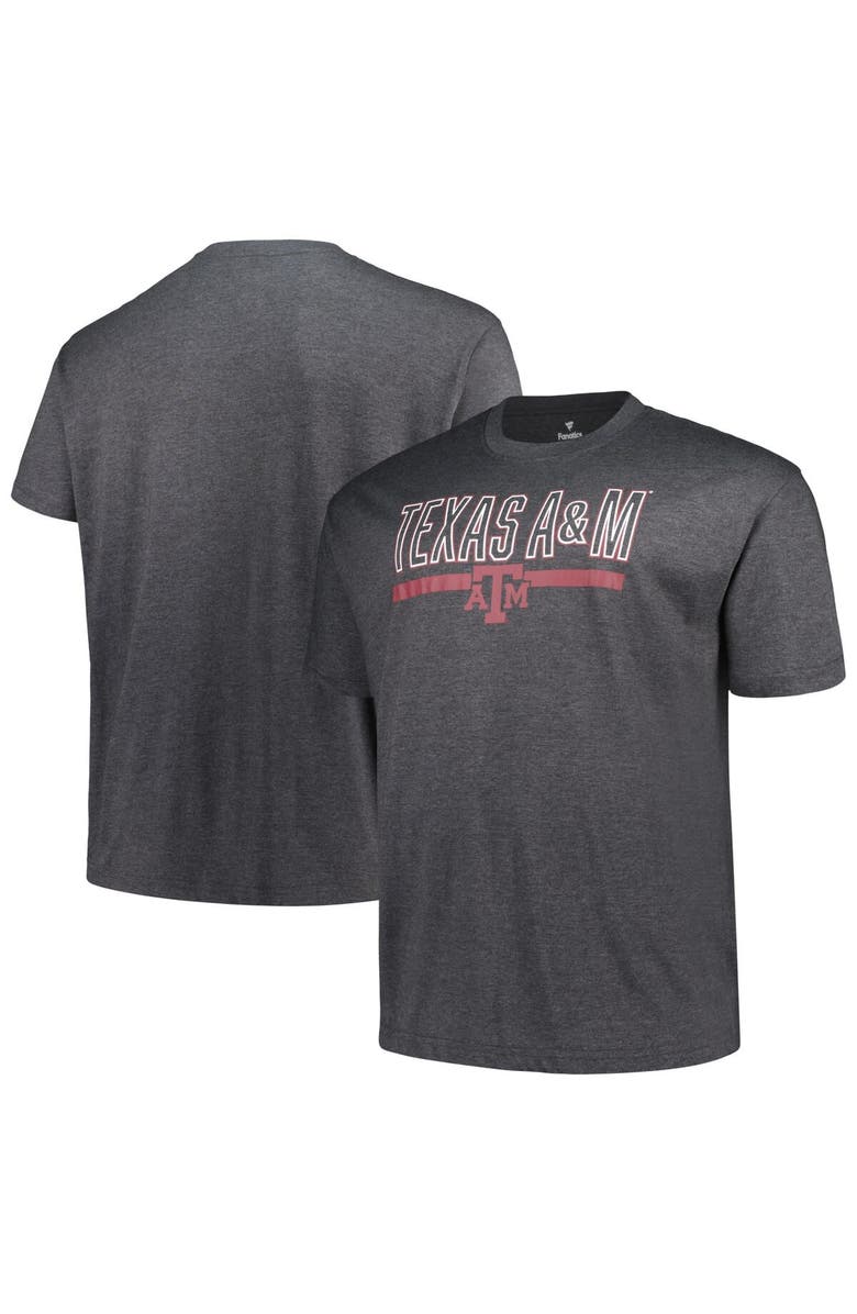 PROFILE Men's Profile Heather Charcoal Texas A&M Aggies Big & Tall Team T-Shirt, Alternate, color, 