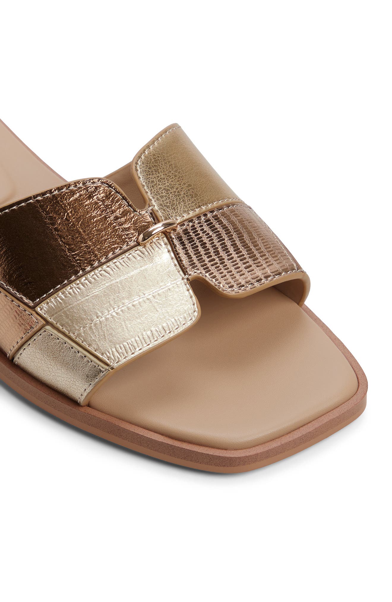 Itsandalmix Leather Slide Sandal, Alternate, color, GOLD