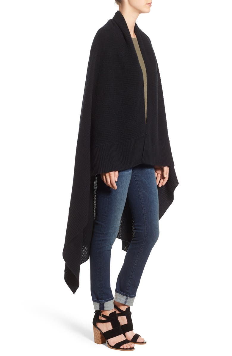 Halogen<sup>®</sup> Rib Knit Cashmere Wrap, Alternate, color,