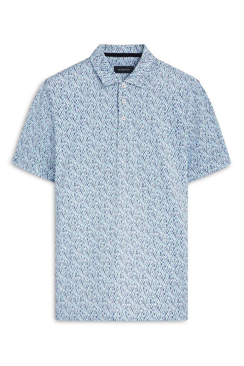 Victor OoohCotton® Tile Print Polo, Alternate, color, PEACOCK