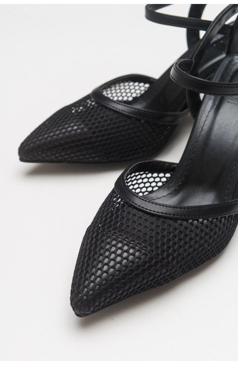 Prologue Shoes Chic Mesh Pointed Toe Pump, Alternate, color, Black