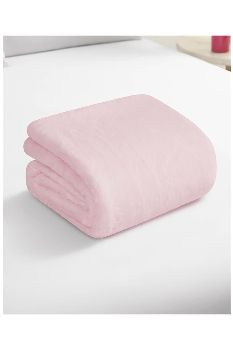 Plush Throw Blanket, Alternate, color, LIGHT PINK